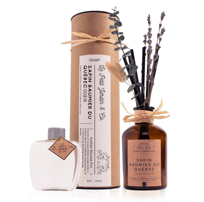 Quebec Balsam Fir Essential Oil Diffuser with Eucalyptus and Lavender Set